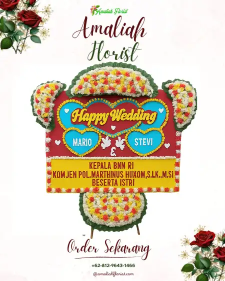 Papan Bunga Pernikahan Kunciran